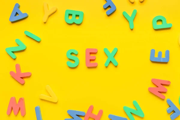 Word Sex Color Background — Stock Photo, Image