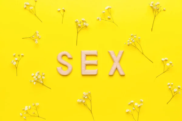 Word Sex Färg Bakgrund — Stockfoto