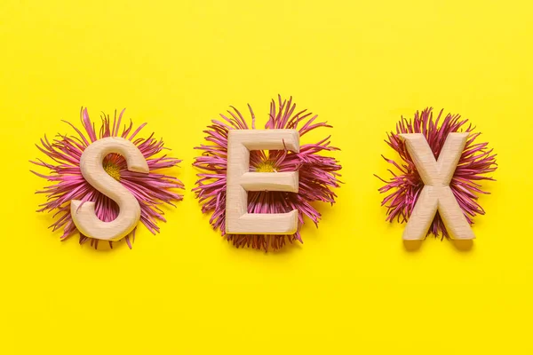 Word Sex Färg Bakgrund — Stockfoto