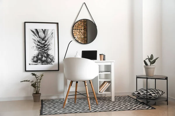 Interior Stylish Room Modern Workplace — Stock Photo, Image