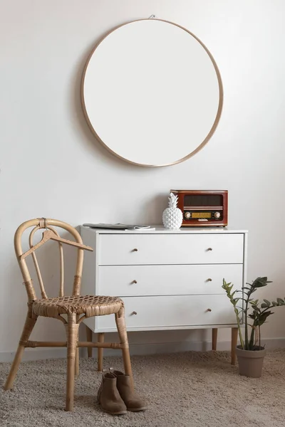 Interior Stylish Room Mirror — Stock Photo, Image