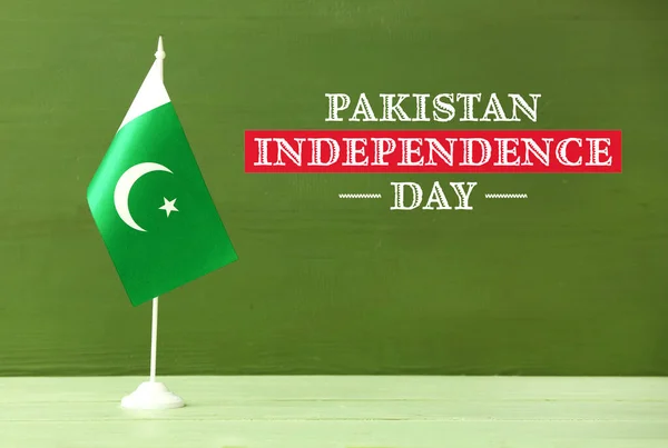 Tarjeta Felicitación Para Día Independencia Pakistán — Foto de Stock