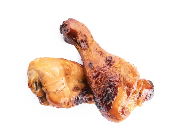 白い背景に鶏の足をロースト — ストック写真