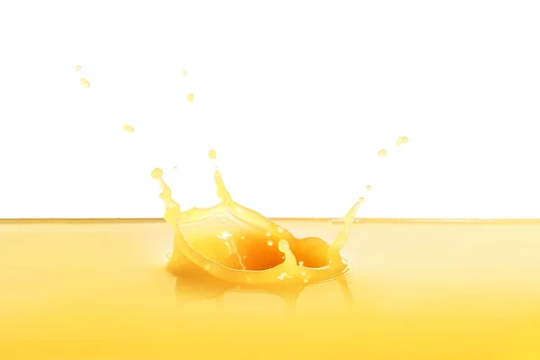 Splash Fresh Orange Juice White Background — Stock Photo, Image