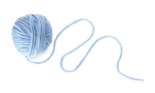 Knitting Yarn White Background — Stock Photo, Image