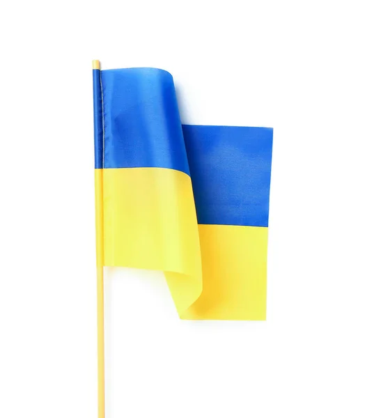 Flag Ukraine White Background — Stock Photo, Image