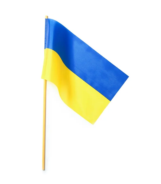 Flag Ukraine White Background — Stock Photo, Image