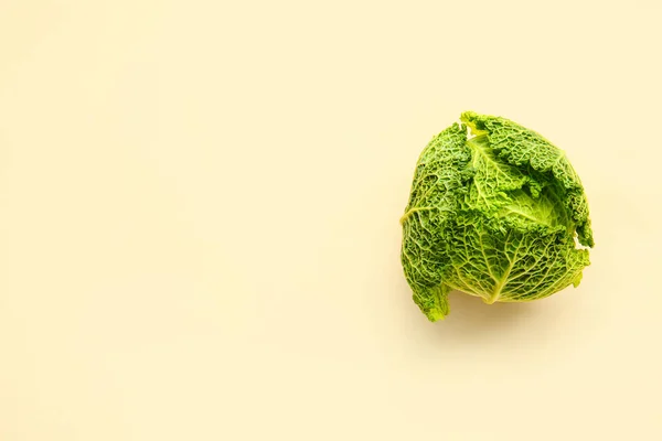 Fresh Savoy Cabbage Color Background — Stock Photo, Image