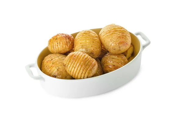 Dish Baked Potato White Background — Stock Photo, Image