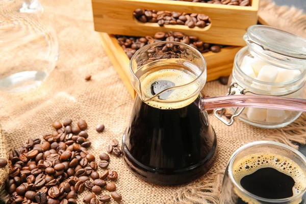Turkse Koffie Cezve Tafel — Stockfoto