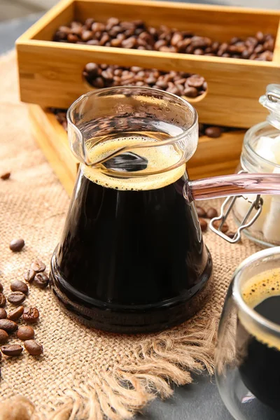 Turkse Koffie Cezve Tafel — Stockfoto