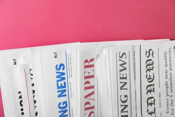 Different Newspapers Color Background — Stock Photo, Image