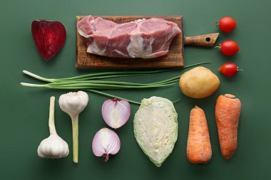 Borş 'u renk arkaplanı üzerine hazırlamak için gereksinimler