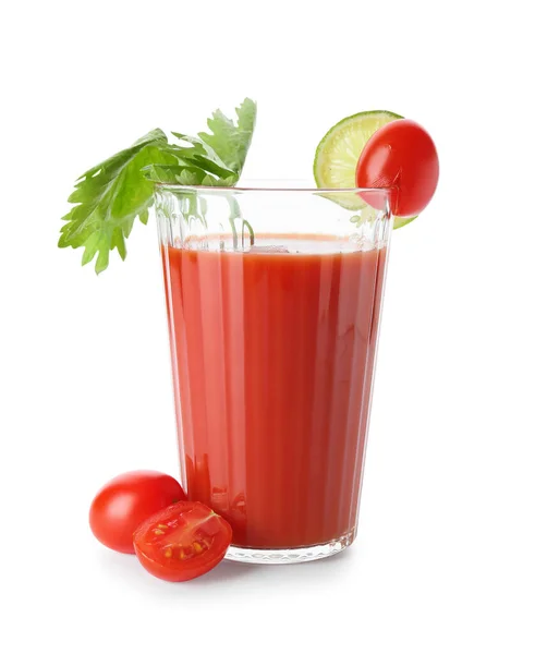 Glass Tasty Bloody Mary Cocktail White Background — Stock Photo, Image