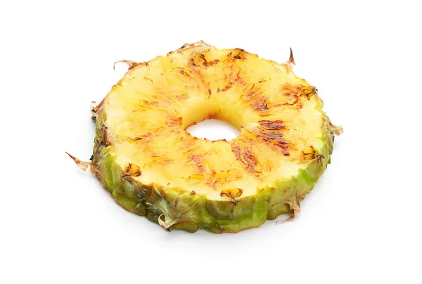 Grilled Pineapple Slice White Background — Stock Photo, Image