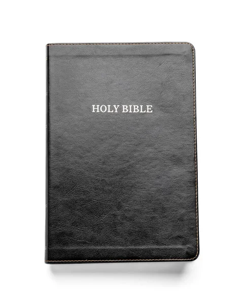 Szent Biblia Fehér Háttér — Stock Fotó