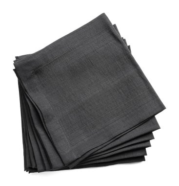 Beyaz arkaplanda kumaş peçeteler