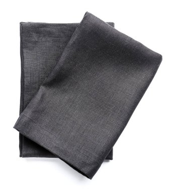 Beyaz arkaplanda kumaş peçeteler