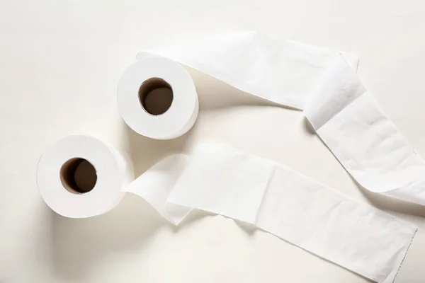 Rolls Toilet Paper Light Background — Stock Photo, Image