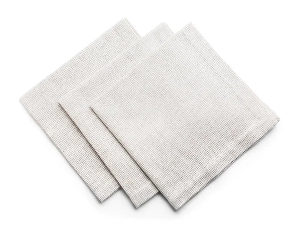 Fabric Napkins White Background — Stock Photo, Image