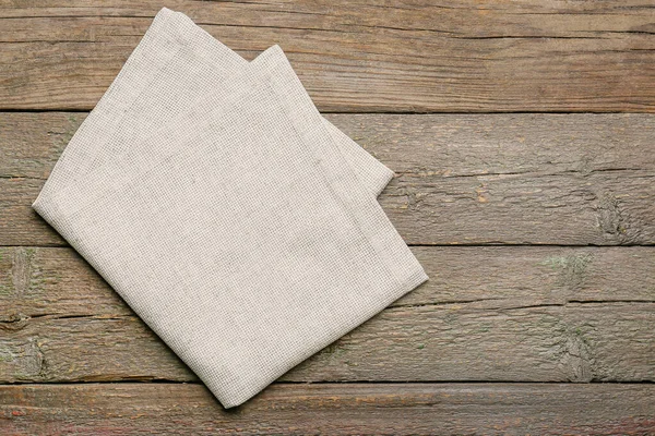 Fabric Napkin Wooden Background — Stock Photo, Image