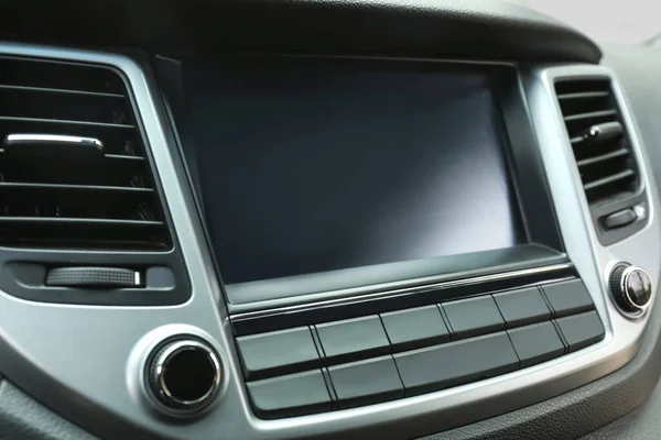 Modern Radio Dashboard Car Closeup — Stock Photo, Image