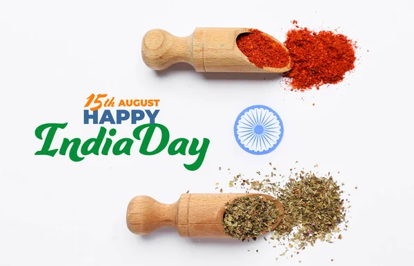 Cartão Saudação Para Dia Independência Índia — Fotografia de Stock