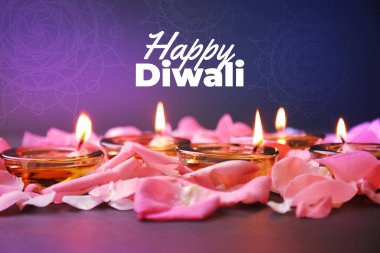 Diwali için güzel tebrik kartı (Işık Festivali)