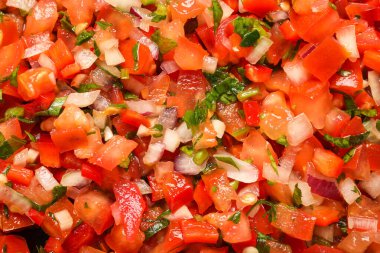 Arka plan olarak lezzetli salsa sosu.