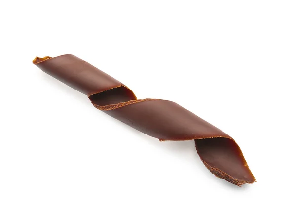 Köstliche Schokoladenrolle Auf Weißem Hintergrund — Stockfoto