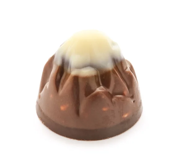 Doces Chocolate Doce Fundo Branco — Fotografia de Stock