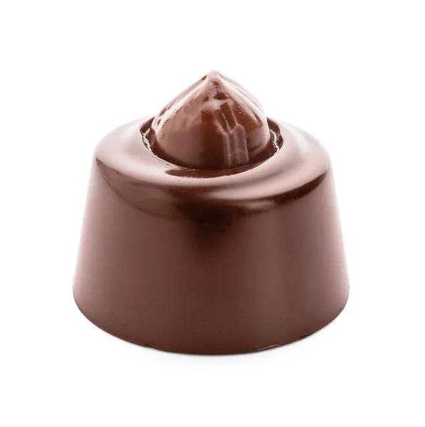 Сладкий Шоколад Белом Фоне — стоковое фото