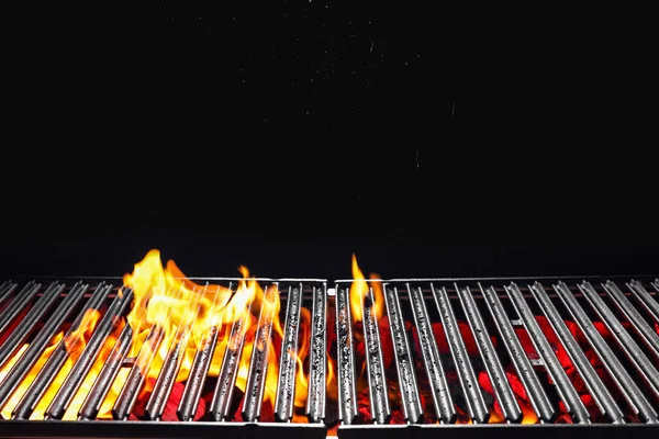 Barbecue Grill Sötét Háttér — Stock Fotó