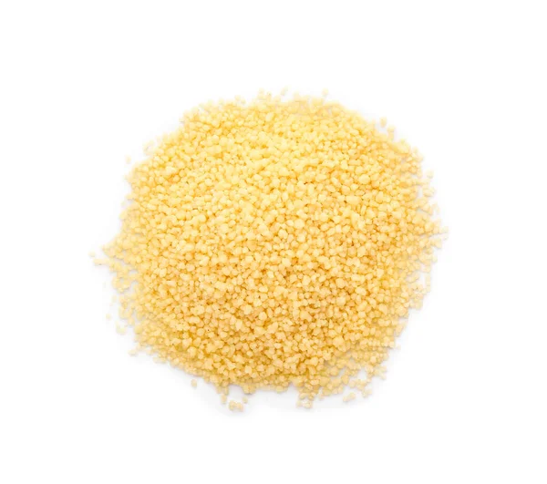 Raw Couscous White Background — Stock Photo, Image