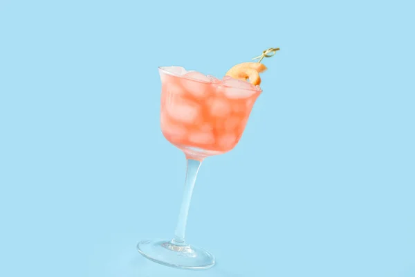 Glas Hemingway Daiquiri Cocktail Kleur Achtergrond — Stockfoto