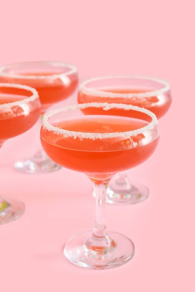 Glasses Hemingway Daiquiri Cocktail Color Background — Stock Photo, Image