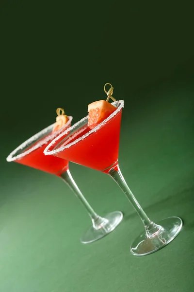 Bicchieri Hemingway Daiquiri Cocktail Sfondo Colore — Foto Stock