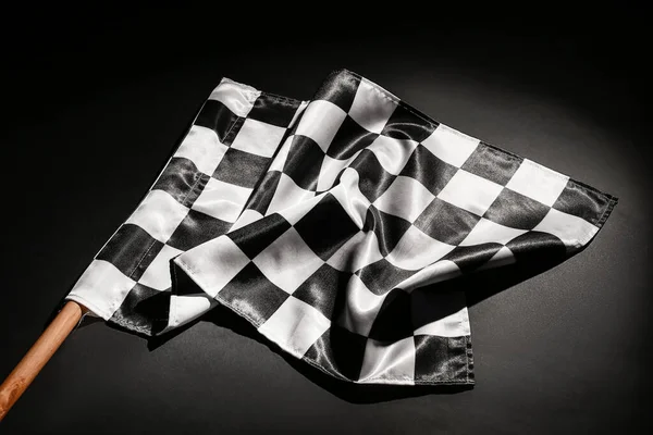 Racing Flag Dark Background — Stock Photo, Image