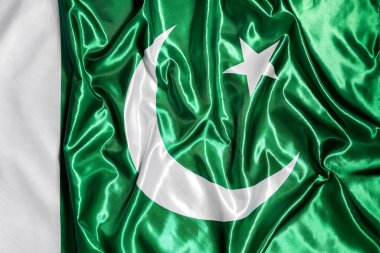 Arkaplan olarak Pakistan bayrağı, yakın plan