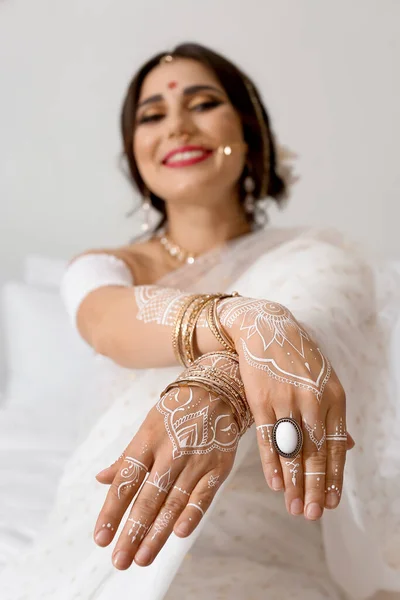 Beautiful Indian woman at home