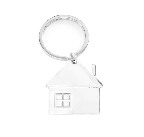 Κλειδοθήκη Σχήματος Σπιτιού Λευκό Φόντο — Φωτογραφία Αρχείου