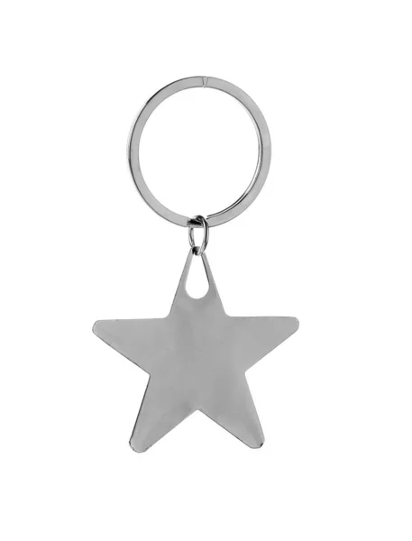 Schlüsselanhänger Sternenform Auf Weißem Hintergrund — Stockfoto