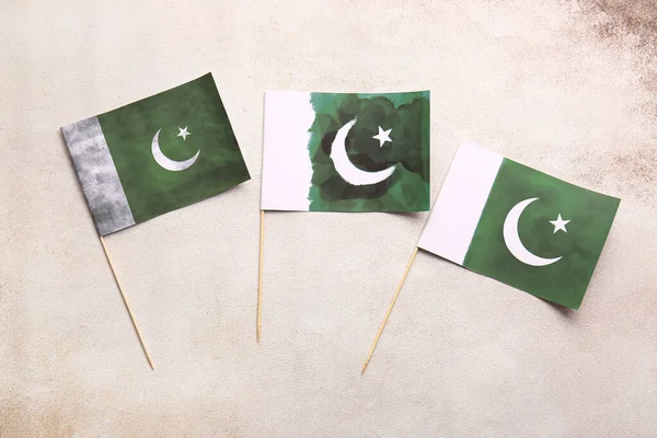 Pakistan Flags Light Background — Stock Photo, Image