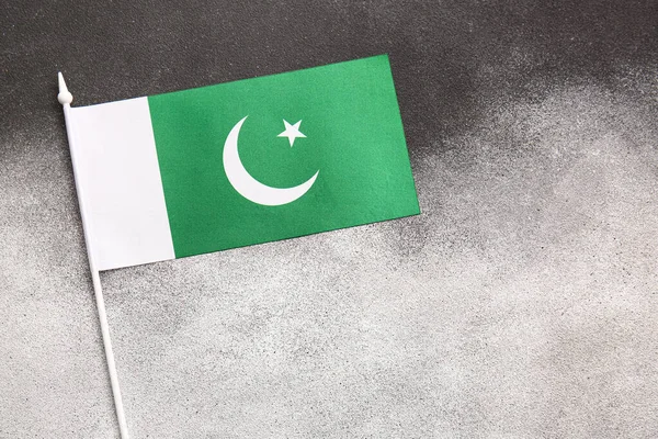 Pakistan Flagga Svart Och Vit Bakgrund — Stockfoto