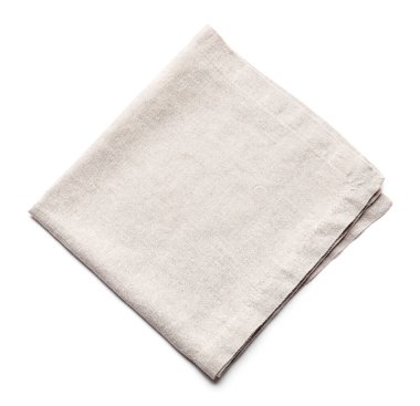 Beyaz arka planda temiz peçete