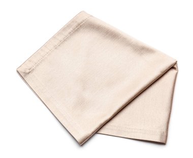 Beyaz arka planda temiz peçete