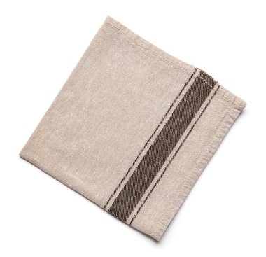 Beyaz arka planda temiz peçete