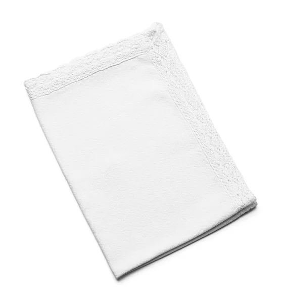 白色背景的干净餐巾 — 图库照片