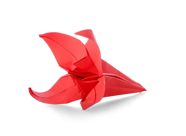 Origami Narciso Sobre Fondo Blanco — Foto de Stock