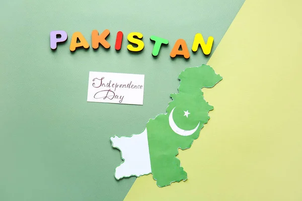 Greeting Card Independence Day Pakistan — Stock Photo, Image